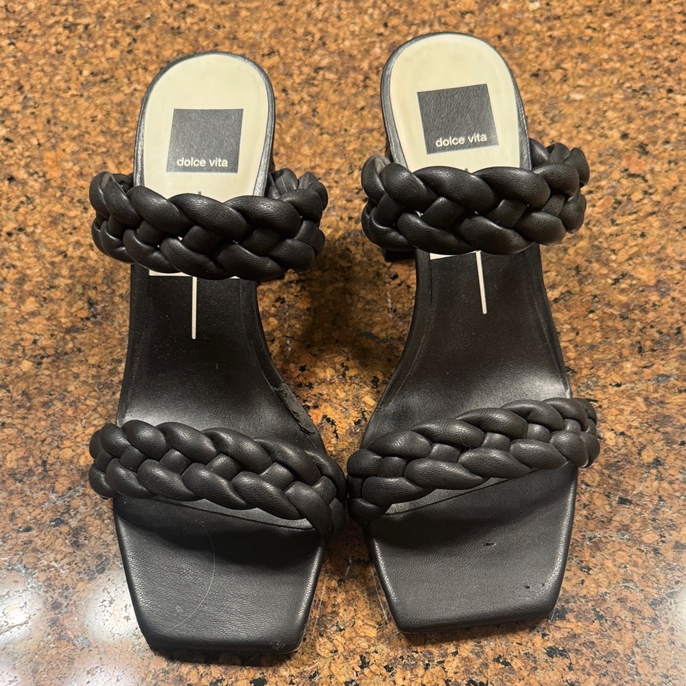 Dolce Vita Women's Black Double Braided Sandals